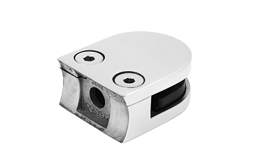 Стеклодержатель литой с вставками под стекло 8-10 мм, 4+4 мм, закругленный под стойку Ø38,1 мм (40х22х50), полированный, (AISI 304) k001-10 купить в Красноярске Стеклодержатель литой с вставками под стекло 8-10 мм, 4+4 мм, закругленный под стойку Ø38,1 мм (40х22х50), полированный, (AISI 304) k001-10 купить в Красноярске