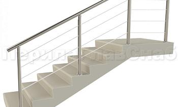 Заполнение из 4х тросиков (тросик в оболочке) для крыльца в Красноярске. Готовые проекты ПерилаГлавСнаб