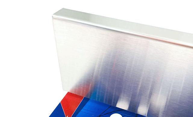 Лицевая накладка из шлифованной нержавейки на профиль т100 20.3х101 мм длина 2 м т100-11  2