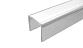Профиль П-образный, L=2000 мм, t=1.5 мм, для стекла 16 мм, полир. (AISI 304) Ф-0457