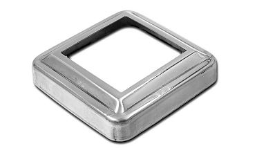 Низ стойки фигурный под трубу 40х40 мм, 64.5х64.5, высота 15 мм, полированный (AISI 304) k396 купить в Красноярске