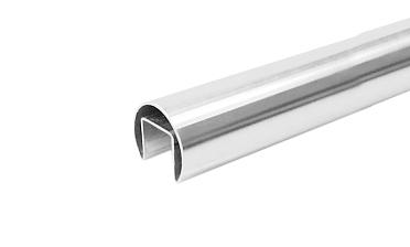 Труба Ø48.3 мм, с пазом 27х30 мм, шлифованная (AISI 201) k822-2 купить в Красноярске