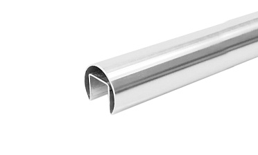 Труба Ø48.3 мм, с пазом 27х30 мм, шлифованная (AISI 201) k822-2 купить в Красноярске