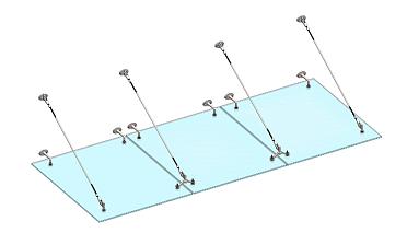Комплект фурнитуры для козырька 1500х3700 (на вантах/тягах) k671-15-37 купить в Красноярске