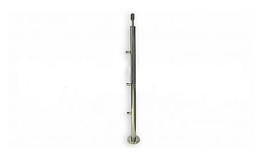 Стойка круглая Ø38.1: 3 ригеледержателя, полированная, высота 950 мм (AISI 304) k713 купить в Красноярске