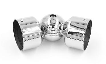 Поворот литой, внешний, регулируемый, "шар", под Ø50.8 мм, полированный AISI 304 k262 купить в Красноярске