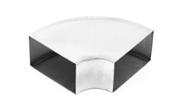 Отвод поручня под сварку 60х40х130x1.5  90°, полированный 600 Grit (AISI 304) k675 купить в Красноярске