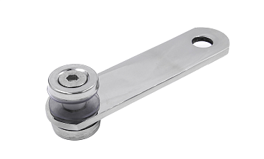 Стеклодержатель пластинчатый 2хМ8 (половинка), по центрам 85х5 мм, полированный, шайбы 5 мм штамп., под стекло 6-12 мм, (AISI 304) k023-1/2 купить в Красноярске