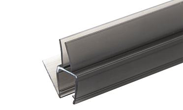 Уплотнитель для стекла 8мм, полупрозрачный черный, пол-стекло 2,2 м t206-2 BL  купить в Красноярске