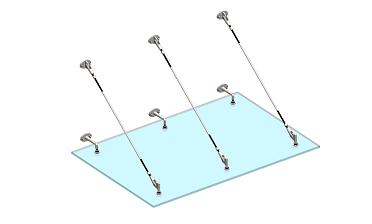 Комплект фурнитуры для козырька 1200х1800 (на вантах/тягах) k671-12-18м купить в Красноярске
