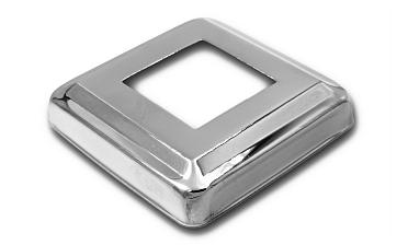 Низ стойки фигурный под трубу 40х40 мм, 82х82х0.8, высота 19 мм, полированный (AISI 304) k030-999 купить в Красноярске