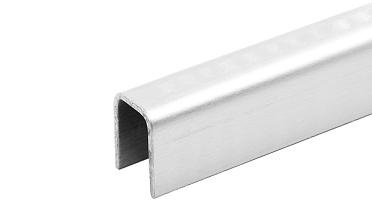 Профиль П-образный, L=2500 мм, t=1 мм, для стекла 8 мм, шлиф. (AISI 304)  t115 SSS купить в Красноярске