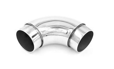 Отвод поручня под Ø42.4х1.5 мм, 90°, литой, полированный, с вставками (AISI 304) k383 купить в Красноярске