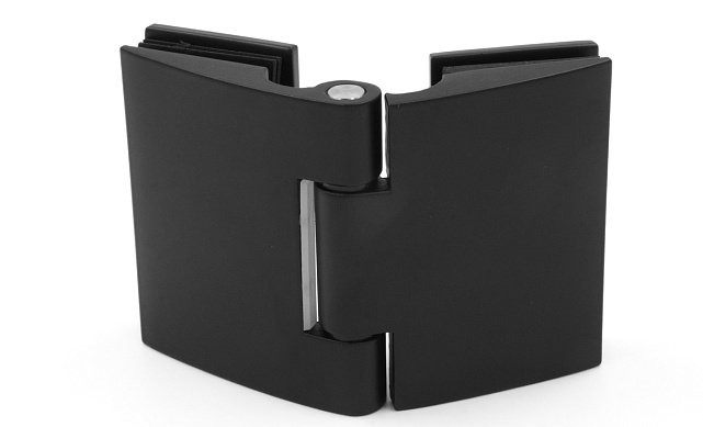 Петля для душевой кабины стекло-стекло 180°, без реза, нержавеющая сталь AISI 304, черная t313 BL Петля для душевой кабины стекло-стекло 180°, без реза, нержавеющая сталь AISI 304, черная t313 BL