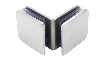 Коннектор для душевой кабины стекло-стекло 90° 45х45 мм шлифованный t725-2 SSS  купить в Красноярске