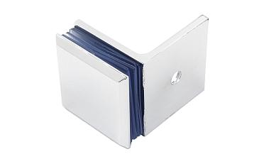 Коннектор для душевой кабины стена-стекло 90° 45х45 мм латунь-хром, полированный t732 PC купить в Красноярске