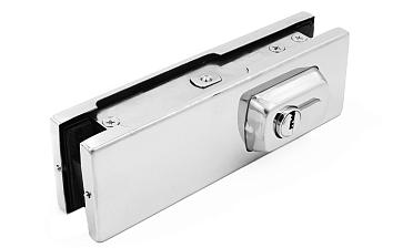 Замок для стеклянной двери угловой с круглым ригелем комплект, полированный t150 PSS купить в Красноярске