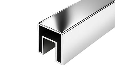 Труба 40х40 мм, с пазом 24х24, полированная 600Grit, AISI 304 k856 купить в Красноярске