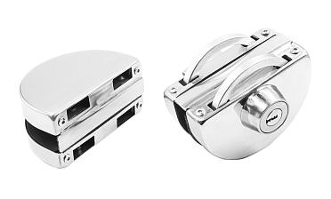 Замок для стеклянной двери с ответной частью на стекло, без вырезов в стекле полированный t109 PSS купить в Красноярске