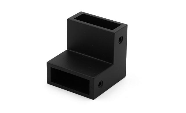 Соединитель труба-труба для трека 30х10 мм, 90°, нержавеющая сталь AISI 304, черная t460 BL Соединитель труба-труба для трека 30х10 мм, 90°, нержавеющая сталь AISI 304, черная t460 BL