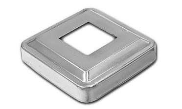 Низ стойки фигурный под трубу 25х25 мм, 66х66х0.4, высота 16 мм, полированный (AISI 304) k374 купить в Красноярске