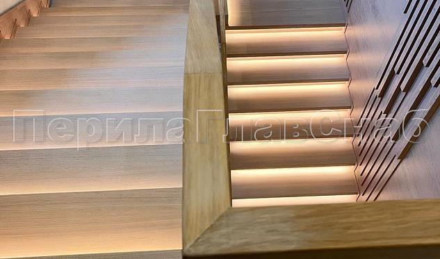 Перила с деревянными поручнями в Красноярске. Готовые проекты ПерилаГлавСнаб