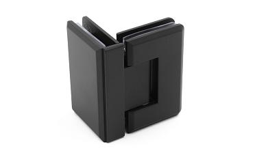 Петля для душевой стекло-стекло 90х55 мм, 90°, цинк, черный t304 BZn купить в Красноярске