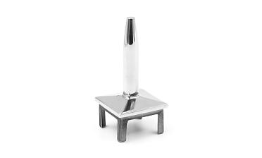 Наконечник палец (солдатик) на стойку из профильной трубы 40х40х1.5 мм, литой, усеченный, облегченный, полированный, нержавеющий AISI 304 k285-2 купить в Красноярске