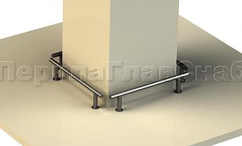 Защитный отбойник для автомобилей из черного металла в Красноярске. Готовые проекты ПерилаГлавСнаб