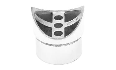 Наконечник седловина прямая 90° на стойку Ø50.8 мм, под поручень Ø50.8 мм, литая, полированная, AISI 304, k559 купить в Красноярске