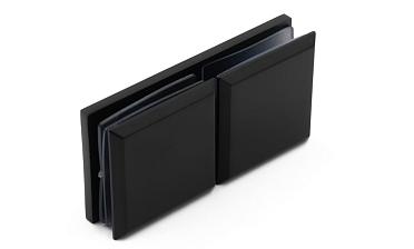 Коннектор для душевой кабины стекло-стекло 180°, 45х45, черный, вырез 71 t734 BZn купить в Красноярске