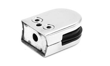 Стеклодержатель штампованный под стекло 8 мм (4+4 мм), под стойку Ø38.1 мм 40х24х54, шлифованный (AISI 304) Фk038-2 купить в Красноярске