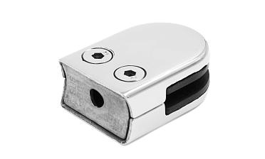 Стеклодержатель штампованный под стекло 8 мм (4+4 мм), под стойку Ø38.1 мм 40х24х55, полированный (AISI 304) k038 купить в Красноярске