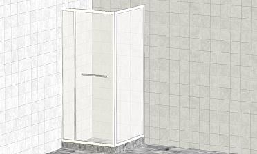 Комплект душевой с внутренней подвижной дверью, толщина стекла 8мм, 900х900х2000, aisi 304, полированная t470 PSS купить в Красноярске