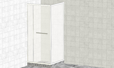Комплект душевой с внутренней подвижной дверью, толщина стекла 8мм, 900х900х2000, aisi 304, полированная t470 PSS купить в Красноярске