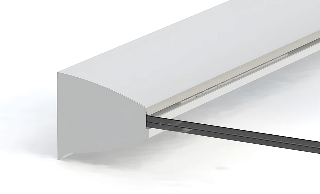 Комплект профиля козырькового анодированного, для стекла 16 мм (8+8 мм), 3000 мм  k300-16-3000