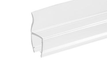 Уплотнитель для стекла в душевую кабину 8 мм, стекло-стекло 2200 мм жесткий ус t201 купить в Красноярске