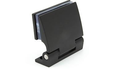 Петля для душевой стена-стекло 90°, односторонняя, без реза, нержавеющая сталь AISI 304, черная t315 BL  купить в Красноярске