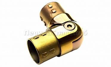 Поворот литой, внутренний, шарнирный, под Ø38.1 мм, под золото (AISI 304) Фk250-88 купить в Красноярске