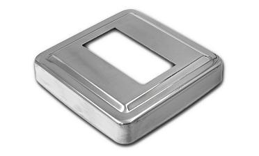 Низ стойки под трубу 50х25 мм, 84х84х0.6 мм, высота 17 мм, полированный (AISI 304) k398 купить в Красноярске