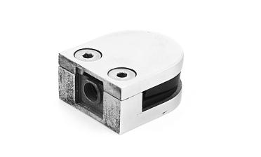 Стеклодержатель литой, под стекло 8 мм. 4+4 мм. на плоскость 40х22х48 полированный (AISI 304) k002-2 купить в Красноярске