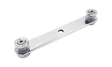 Стеклодержатель пластинчатый 3хМ8, по центрам 170х5 мм, полированный, шайбы 5 мм штамп., под стекло 6-12, (AISI 316) k023-7 купить в Красноярске