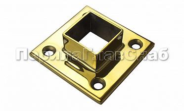 Фланец для трубы 40х40 мм, полированный, под золото (AISI 304) Фk223-88 купить в Красноярске