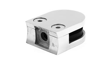 Стеклодержатель литой с вставками под стекло 8-10 мм, закругленный под Ø50.8 мм, 40х22х50, полированный, (AISI 304) k001-8 купить в Красноярске