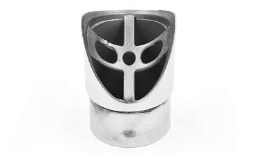 Наконечник седловина косая 30° на стойку Ø50.8 мм, под поручень Ø50.8 мм, литая, полированная, AISI 304, k560 купить в Красноярске