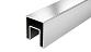 Труба 40х40 мм с пазом 24 х 24 под стекло, AISI 304 шлифованная k856-2