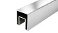 Труба 40х40 мм с пазом 24 х 24 под стекло, AISI 304 шлифованная k856-2