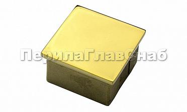 Заглушка для профильной трубы 40х40 мм, литая, полированная, под золото Фk224-88 купить в Красноярске