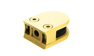 Стеклодержатель литой с вставками под стекло 8 мм (4+4 мм), закругленный под Ø38.1 мм, 40х22х50, золотой k001-88 купить в Красноярске Стеклодержатель литой с вставками под стекло 8 мм (4+4 мм), закругленный под Ø38.1 мм, 40х22х50, золотой k001-88 купить в Красноярске