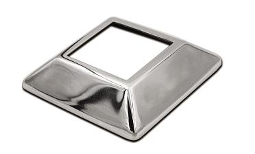 Низ стойки под трубу 40х40 мм, 80х80х1, высота 20 мм, полированный (AISI 304) k064-3 купить в Красноярске